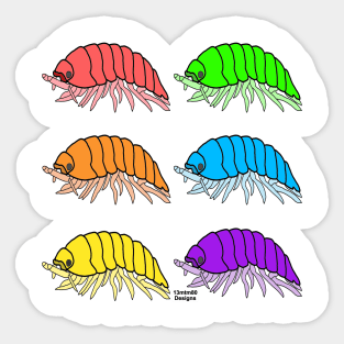 Rainbow Pill Bugs Sticker